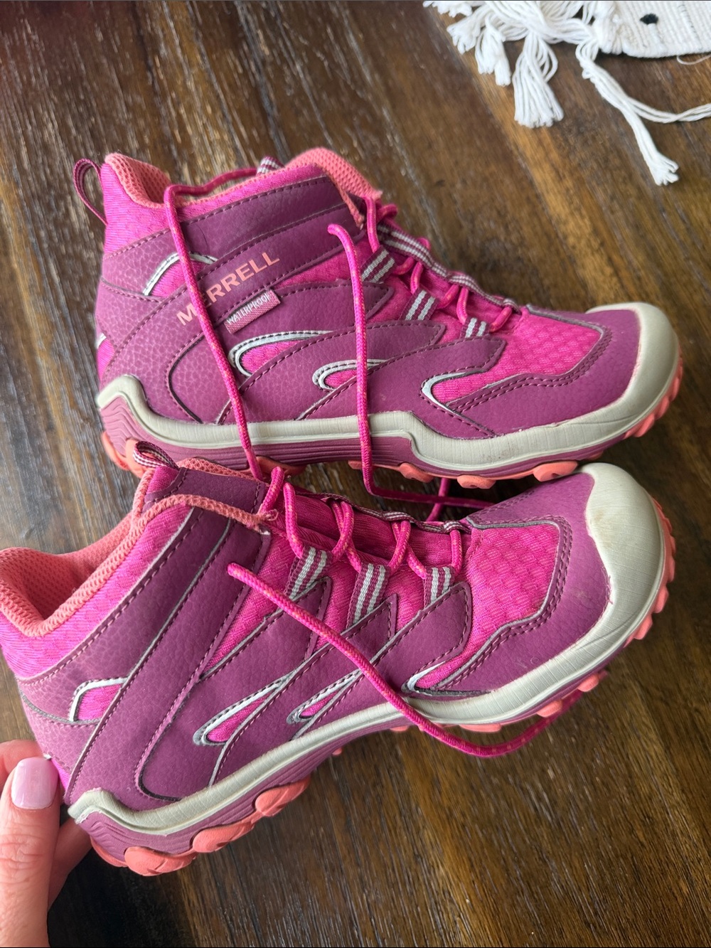 Merrell Kids Pink and Fuchsia Trail Sneakers
